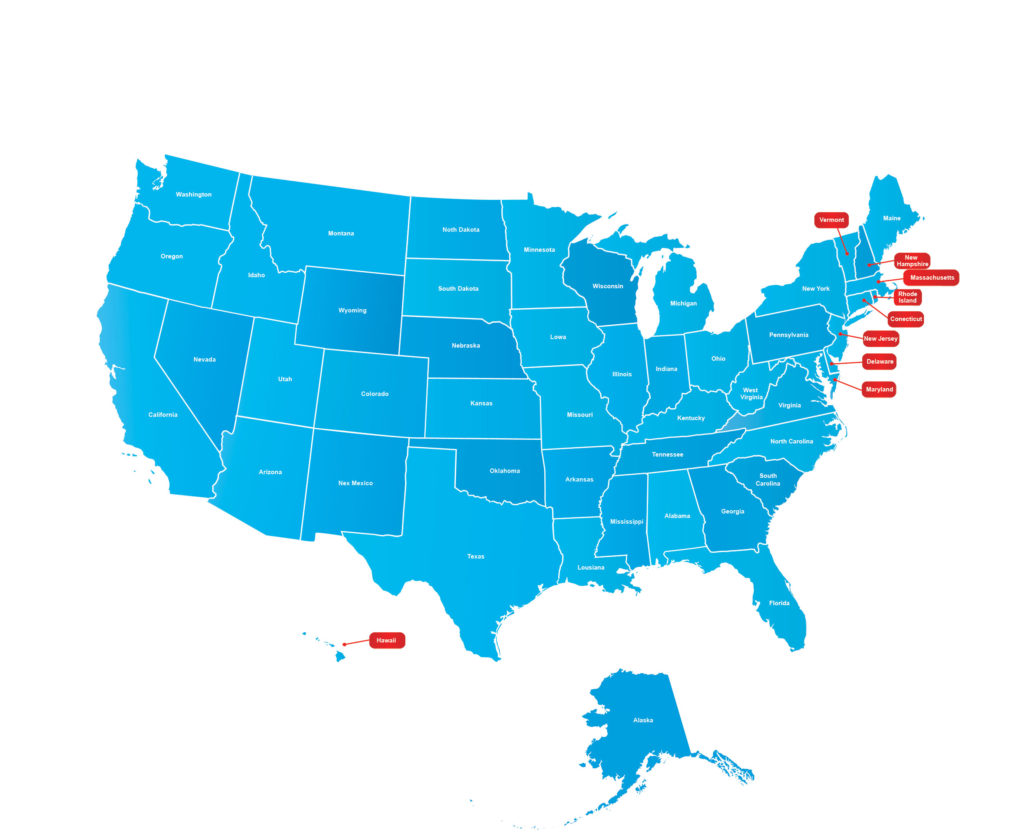 USA Map 2018